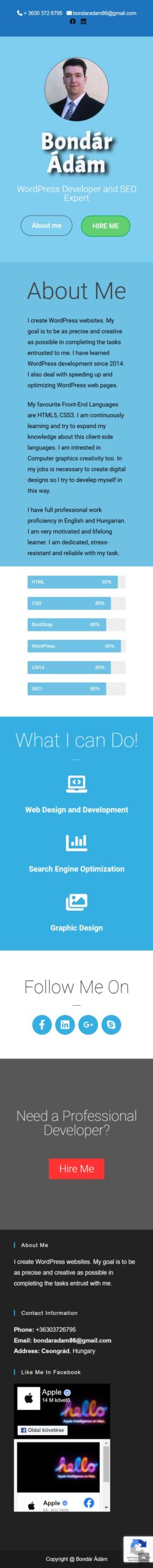 Porfolio Mobile desktop